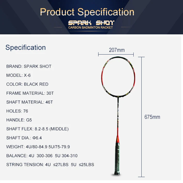 Modulus Modulus Carbon Badminton နှင့်အတူ 6.4 မီလီမီတာရိုးတံ - Swing အတွက်ပါဝါနှင့်တိကျမှု