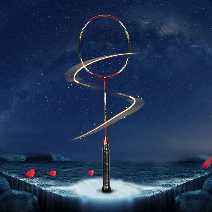 6.8 မီလီမီတာရိုးတံမြင့်မားသော Modulus Carbon Badmintin Racket